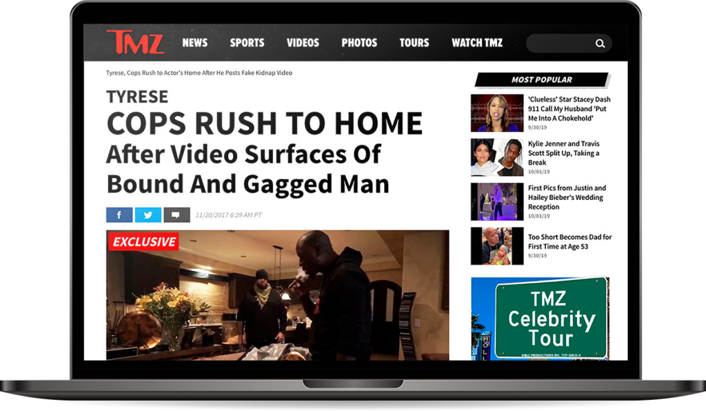 Viral Rundown Media campaign featured by TMZ
